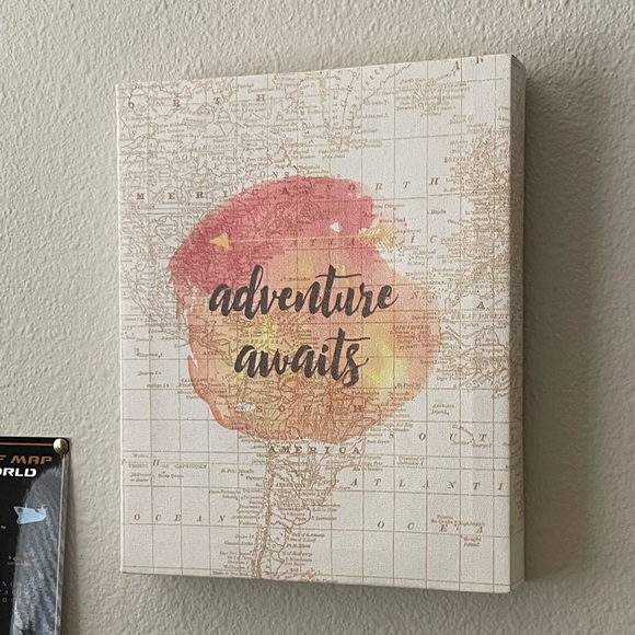 Adventure Awaits- art print on canvas - Picture 1 of 1